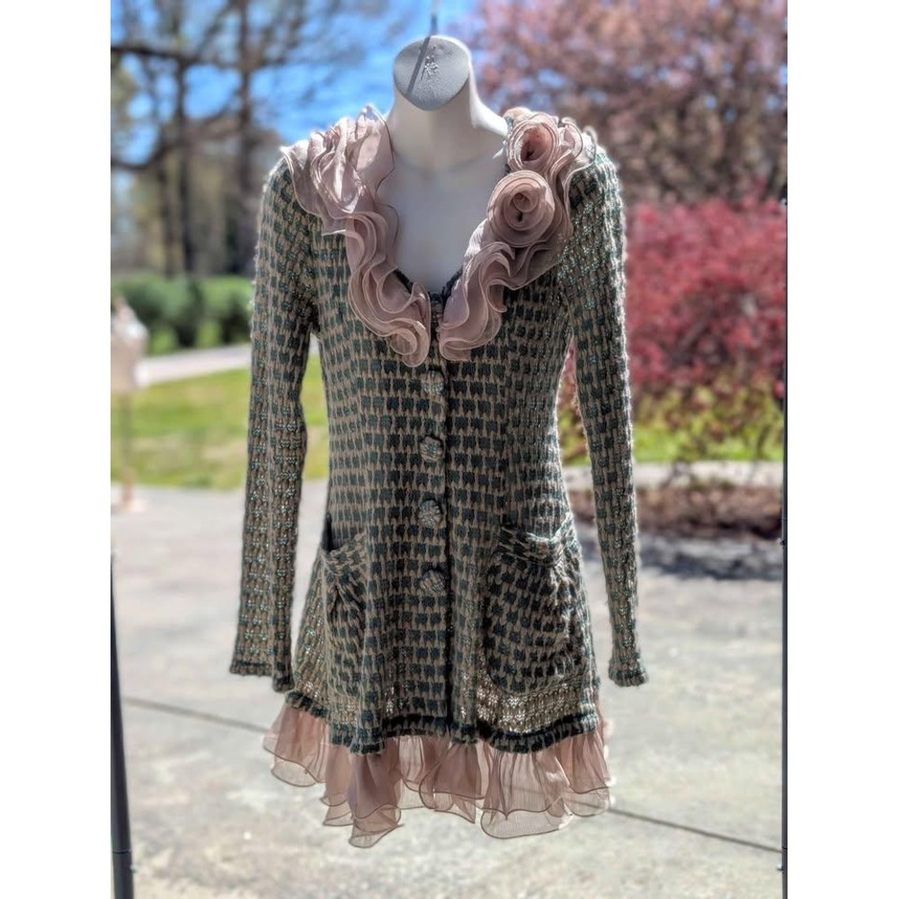 Not Available Altar'd State Boho Knit Cardigan Sweater Dress Tunic